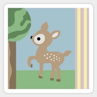 Adorable Baby Deer Sticker